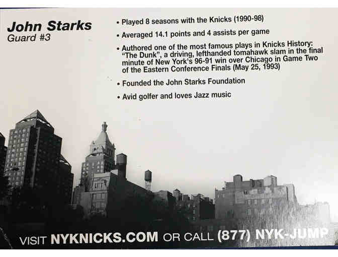 John Starks Autographed Picture- Knicks verification certificate