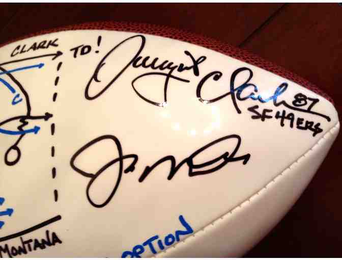 'The Catch' Autographed Football - Joe Montana/Dwight Clark