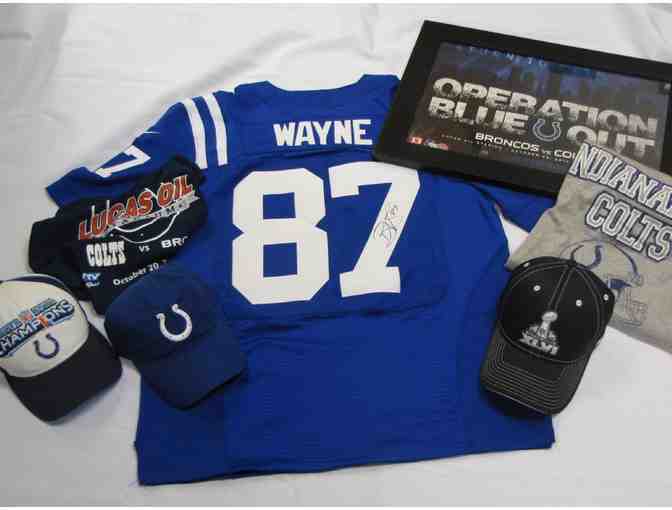 Colts Chair with Reggie Wayne Autographed Jersey