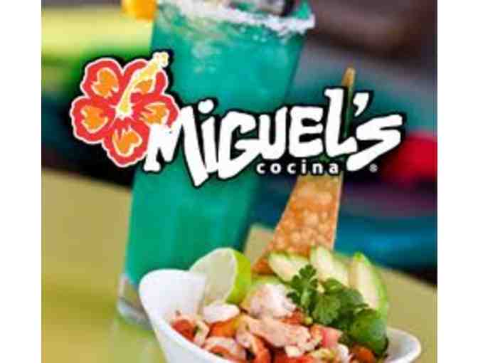 You and 19 of your guests will enjoy a 3-course meal at Miguel's - Margaritas Included!