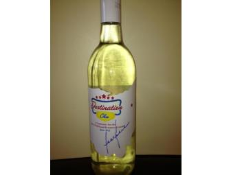 Autograpahed Wine Bottle by Race Car Driver Bobby Rahal