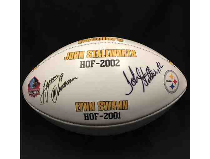 NFL signed football - signed by Lynn Swann and John Stallworth of the Pittsburg Steelers
