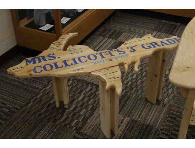 Mrs. Collicott's Third Grade Michigan Adirondack Chair and Side Table