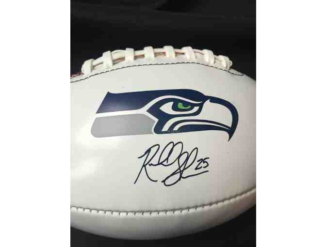Autographed Seattle Seahawks Richard Sherman Authentic White Panel Football