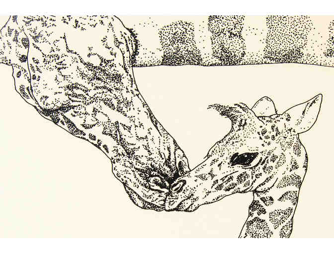Giraffe and Calf Print
