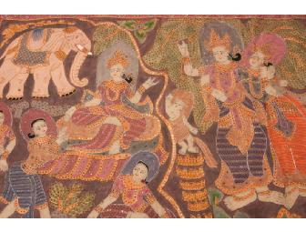 Ornately Beaded Thai Tapestry