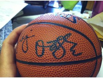 Triple Autographed Mini-Basketball