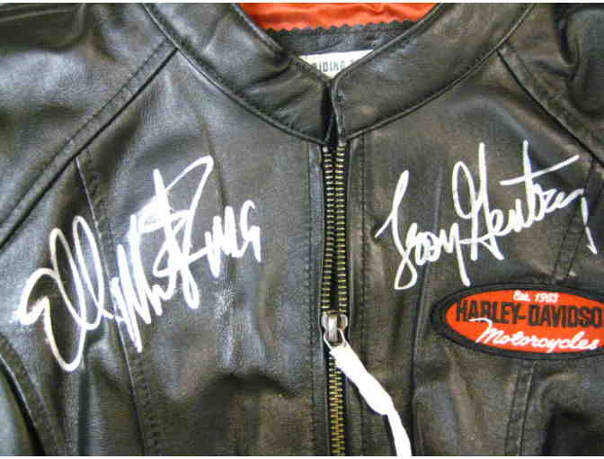 Harley-Davidson Women's Leather Jacket Signed by Montgomery Gentry - Medium