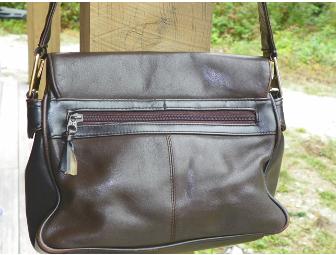 Multi Pocket Brown Leather SHoulder Bag