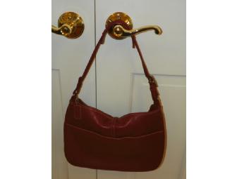 Red Leather Coach Purse - Like New!