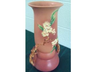 15 inch Roseville Pink Apple Blossom Vase #392-15