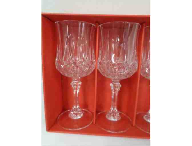 6 Cristal d'Arques longchamp Water/ Wine Goblets 25 cl