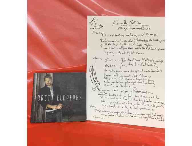 Brett Eldredge Autographed Lyrics and CD