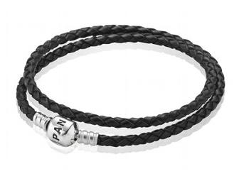 Pandora Leather Bracelet with Murano Glass Bead
