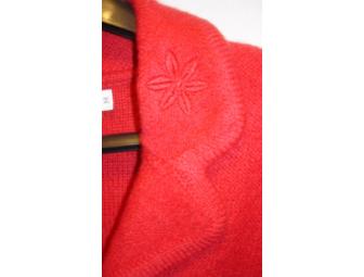 Red Wool Doncaster Sweater Jacket