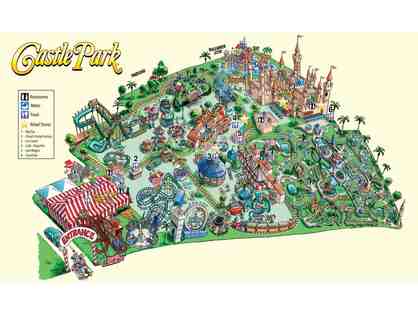 Four (4) General Admission with Unlimited Rides to Castle Park