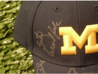 Jamie Morris, Tyrone Wheatley & Butch Woolfolk autographed Michigan cap