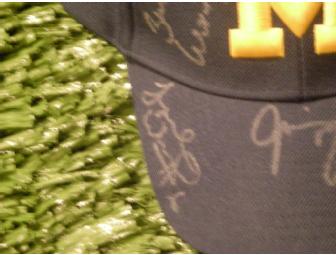 Jamie Morris, Tyrone Wheatley & Butch Woolfolk autographed Michigan cap