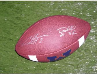 Desmond Howard & Charles Woodson autographed football - Michigan's living Heisman winners