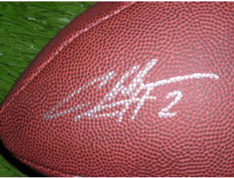 Desmond Howard & Charles Woodson autographed football - Michigan's living Heisman winners