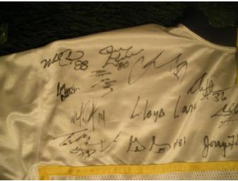Brady Hoke, Lloyd Carr, Greg Mattison, Hart, Henne, Long, Griese signed Michigan jersey