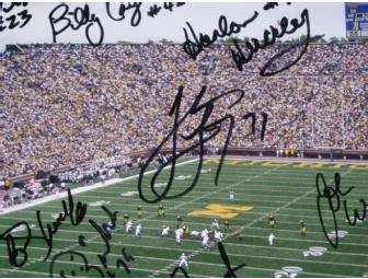 Jake Long, Remy Hamilton, Bubba Paris & more! Multisigned oversized Michigan photo