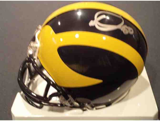 David Molk autographed Michigan mini-helmet