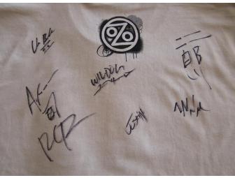 Ozomatli signed 'La Gallina' limited edition t-shirt designed by Robbie Conal
