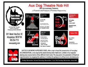 A pair of Multi-Passes to Aux Dog Theatre shows!