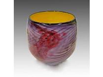 Hand Blown Glass Riverbed Bowl by Tom Philabaum