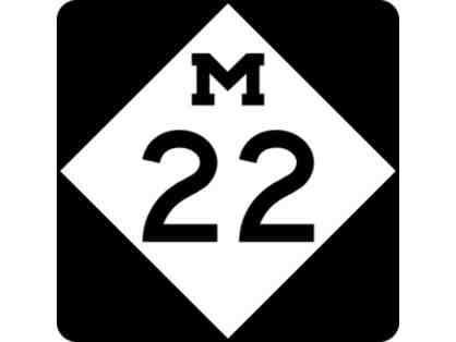 Official M22 Highway Sign - Retired from Road