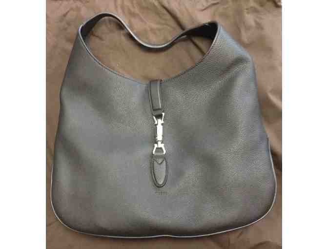 Jackie Soft Leather Hobo by Gucci, Black Leather