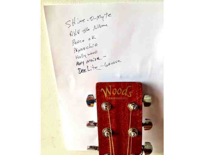 Autographed Bootsy Collins Guitar from Maritime Magic Show, With Setlist