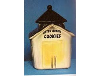 Vintage Cookie Jar with Cookbook and Homebaked Cookies