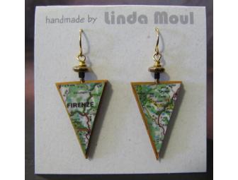 Map of Florence, Italy Earrings