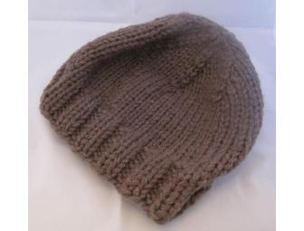 Hand Knit Hat and Scarf Set - Multi Squares