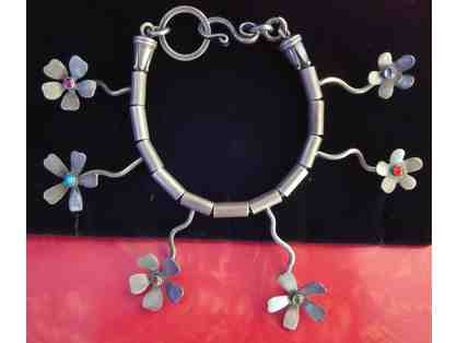 Bouquet Bracelet (sterling, various stones), Nancy Hamilton
