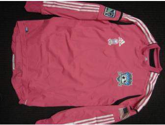 San Jose Earthquakes 2012 Breast Cancer Awareness jersey signed by Jon Busch