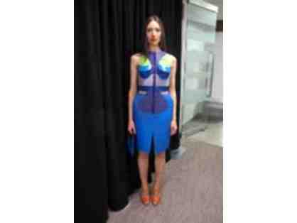Elena Slivnyak - Plastic Folder Sleeveless Dress with Cut-Outs
