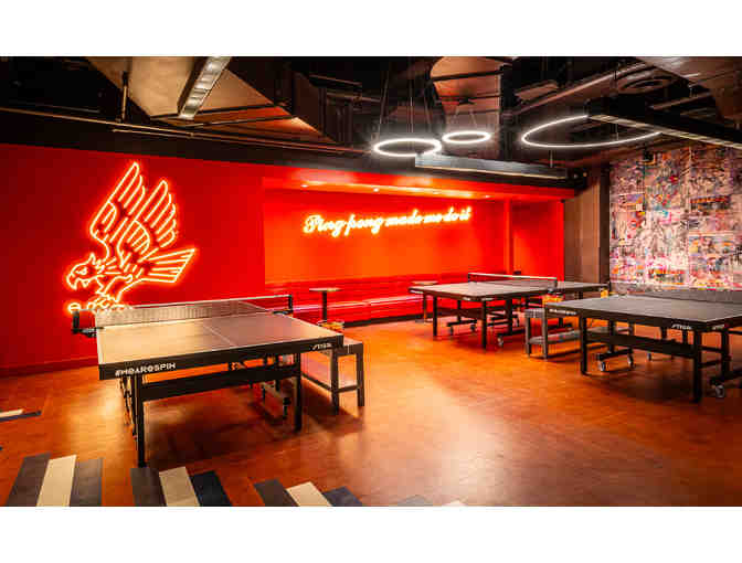 SPIN - Ping Pong Party for up to 10 guests - Food and Non-Alcoholic beverages included