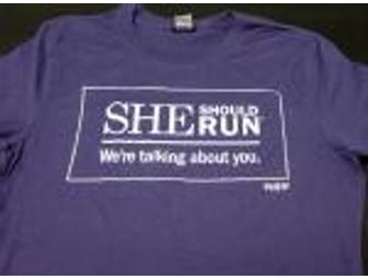 2 Tickets to She Should Run Inaugural National Conversation + A Pair of T-Shirts