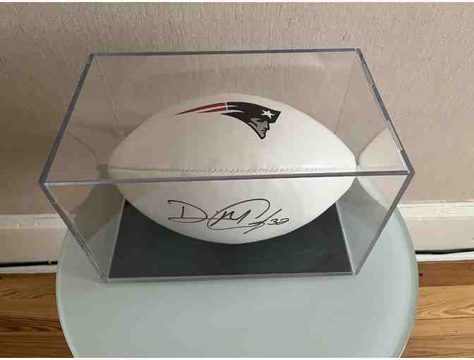 Patriots #32 Devin McCourty Signed Football in case with Certificate of Authenticity