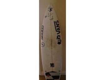 Tanner Gudauskas Surfboard signed by The Gudauskas Brothers
