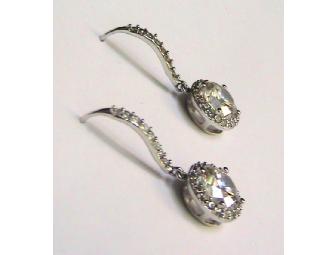 PLATINUM PLATED STERLING SILVER EARRINGS