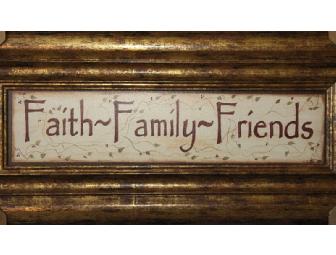 'Faith, Family, Friends' Framed Art Print
