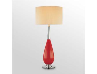 George Kovacs Red Curved Ceramic Table Lamp - Includes Free Shipping