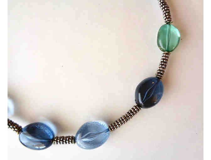 Blue Acrylic Stone Necklace -- Pre-Owned