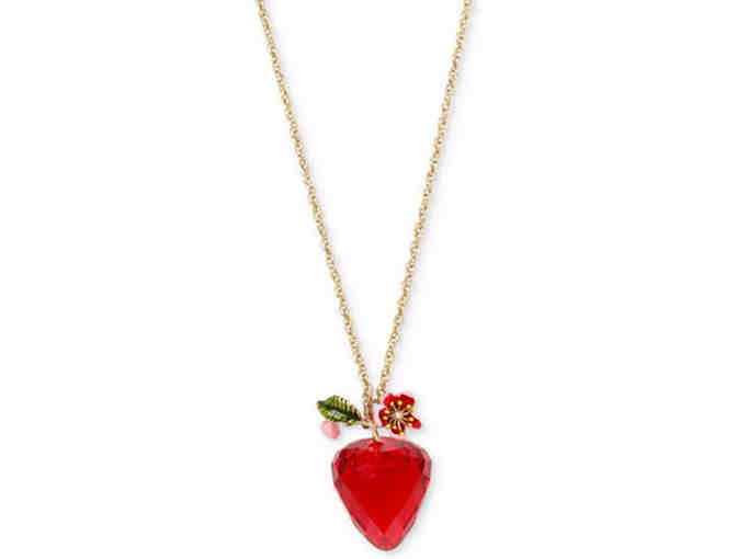 Betsey Johnson Strawberry Pendant Necklace -- New