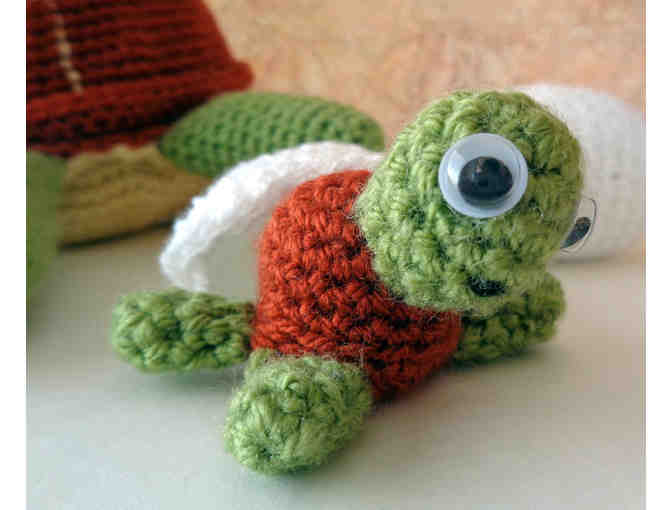 Hand-Crocheted Amigurumi 'Turtles' -- New