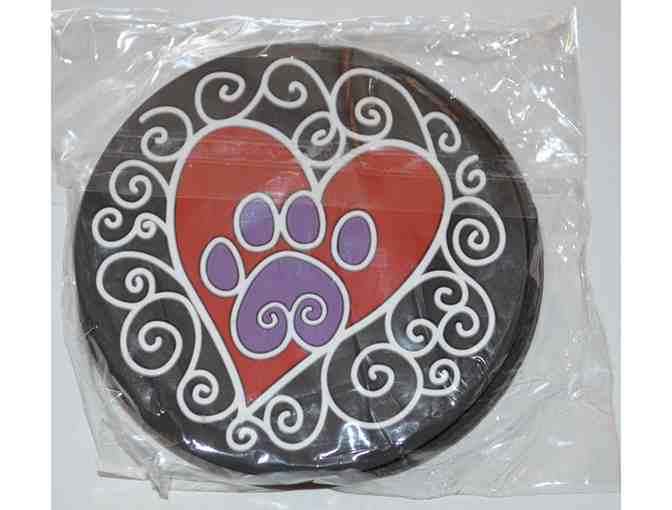 Set of 4 Purple Pawprint Coasters - New
